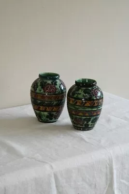 Buy Pair Vintage Shorter & Sons Mendoza Pottery Vase  • 145£