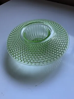 Buy VINTAGE Green Glass  POSY BOWL Droplet Pattern Vase -  Jobling Glass • 4.99£