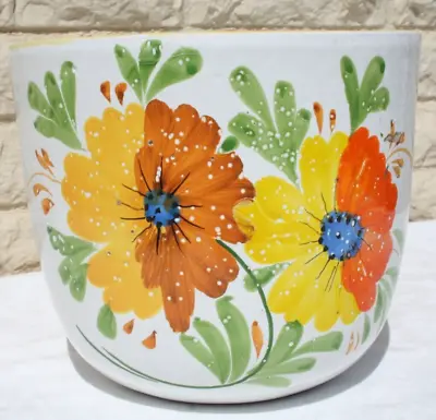 Buy Vintage Italian Hand Painted Italy Floral Pottery Vase 7  • 28.40£