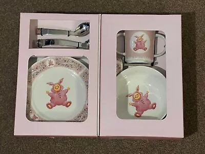 Buy Viners 6 Piece Baby Girl Gift Set - Cutlery & China - Brand New In Gift Box • 25£