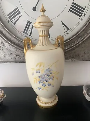 Buy Large Antique Royal Worcester Blush Ivory Vase C1912 • 315£