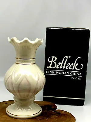 Buy Vintage Belleek Fine Porcelain Parian China Vase Lotus Blossom Boxed • 83£