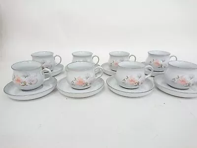 Buy Denby Encore Sweet Pea Fine Stoneware 16pc Tea Coffee Mugs Cups & Saucers  • 9.99£
