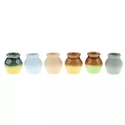 Buy 6pcs Miniature Ceramic Porcelain China Vases 1:12 Dolls House Model • 6.72£