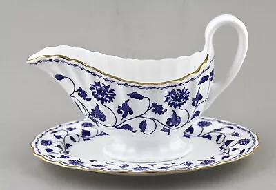 Buy Spode China England Blue Colonel Y6235 Gravy Or Sauce Boat And Stand Excellent! • 75£