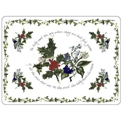 Buy Portmeirion The Holly & The Ivy 4 LARGE Placemats Christmas Pimpernel • 20.99£