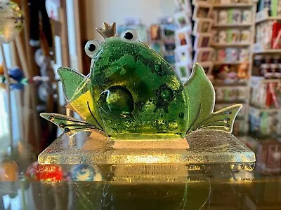Buy Fused Glass Ornament Frog Green - Nobilé Glassware - 1067-14 • 31.99£