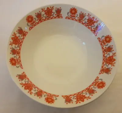 Buy Vintage Retro Johnson Bros Serving Bowl, Tudor Orange Flowers • 5£