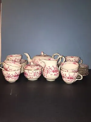 Buy  Meissen Vintage Pink Indian Tea Set For Six • 1,992.33£