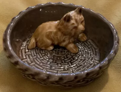Buy Vintage Wade Dog In Basket Cairn Terrier Made In England Excellent Condition • 8.50£