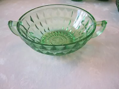 Buy Vintage Jeannette Glass - Windsor  Green  5  Cream Soup Bowl - Five Available • 33.46£
