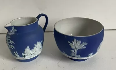 Buy Wedgwood Blue Jasperware Pot And Jug Set Of 2 • 20£