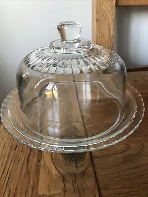 Buy Vintage French Glass Cheese Dome • 4.99£