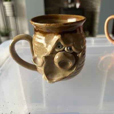 Buy Vintage Collectable Studio Art Pottery Ugly Face Mug - Unmarked • 7£