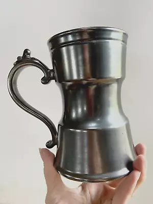 Buy Vintage Lustreware Black Pewter Ceramic Tankard Vase - Beswick England 2073 • 18£