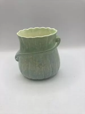 Buy SYLVAC Small Art Deco Green + Blue  Mottled Glaze 4.5  Oval Vase Model No. 1786 • 1£