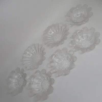 Buy Dartington Crystal Daisy Collection Salad/Fruit Dishes X7 By Frank Thrower 1974  • 70£