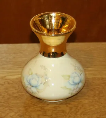 Buy Prinknash Pottery Vase Gold Coloured Neck 4  High • 6.99£