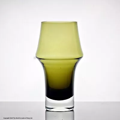 Buy Riihimaki Sommerso Glass Vase, Sage Green • 45£