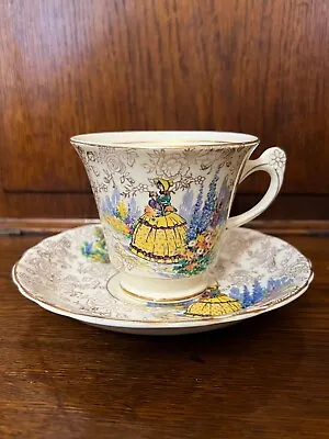 Buy Vintage James Kent Longton, Crinoline Lady Tea Cup & Saucer • 40.32£
