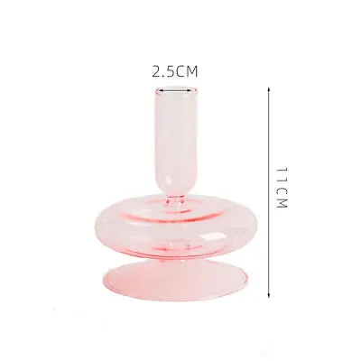 Buy Nordic Glass Candle Holder Dinner Home Decor Romantic Candlestick For Wending • 8.19£