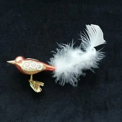 Buy Czech Blown Glass Bronze Bird Christmas Ornament • 9.49£