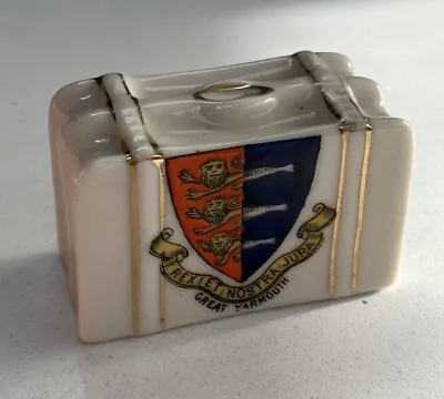 Buy Vintage Crested Carlton China SUITCASE GREAT YARMOUTH • 8£