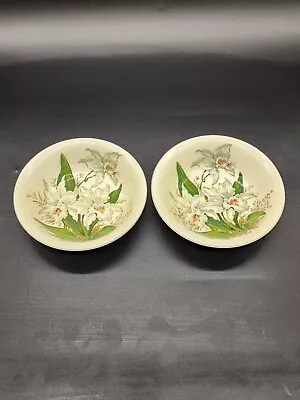 Buy Vintage Grindley Bowl Set Of 2 Bone China Floral White England • 8.82£