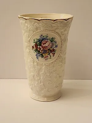 Buy Maryleigh? Porcelain Pottery Vase With Embossed Ivy And Floral Bouquet Center • 12.27£