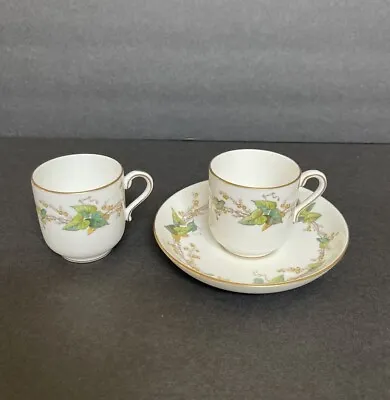 Buy Minton Lothian Ivy Pattern 2 Demitasse Cup And 1 Saucer • 12.30£