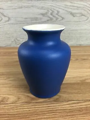 Buy Devonmoor England Blue Ceramic Vase White Inside 5.5  Tall  • 16.88£