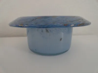 Buy Vasart Glass. Blue And Gold Bowl. Signed. • 12.99£