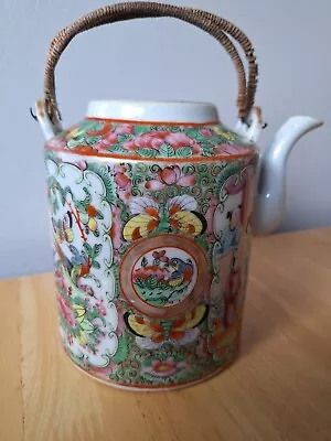 Buy Antique Chinese Famille Rose Mandarin Medallion Teapot • 100£