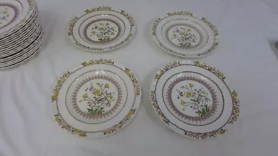 Buy Set Of 4 COPELAND SPODE BUTTERCUP Lunch Luncheon Plate OLD MARKS 8 3/4  • 26.49£