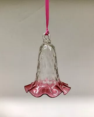 Buy Antique Cranberry Glass Oil Lamp Smoke Bell Quilted RARE • 95£
