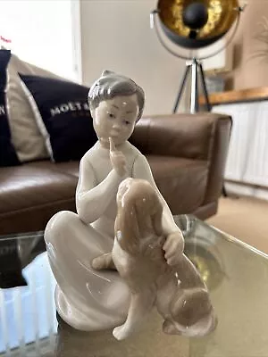 Buy Lladro Boy With Dog Figurine • 35£