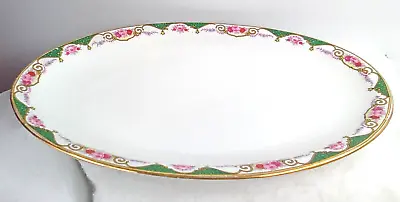 Buy Bloch & Co Medium Platter Tray Eichwald Czech Floral Green White Vtg Porcelain • 15.15£