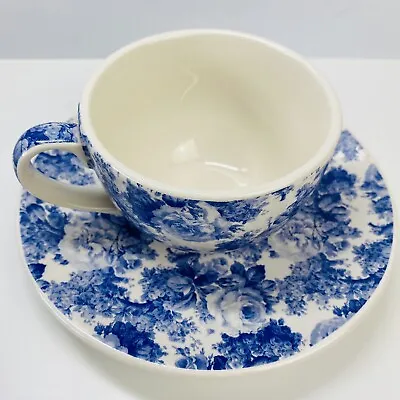 Buy Arthur Wood Blue Floral Cup And Saucer Set • 10£