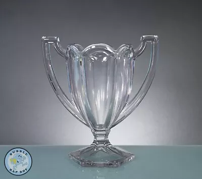 Buy Art Deco Davidsons Glass Chippendale Trophy Vase Subtle Violet Colour Circa 1930 • 26.50£