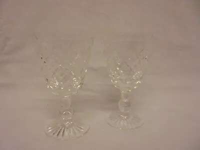 Buy Vintage Pair Of Stuart Crystal 36-1 Pattern Wine Glass • 14.99£