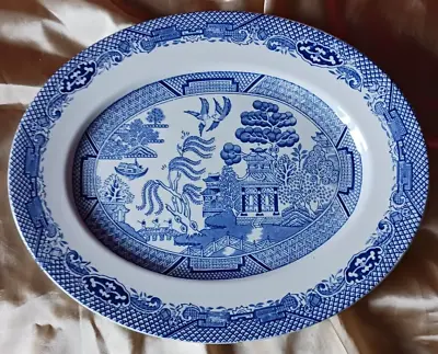 Buy Barratts Blue & White  Willow  Oval Plate. 12 /30cm X 9 1/2 /24.5cm • 5£