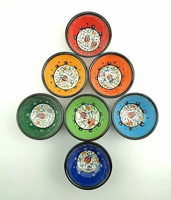 Buy Hand Painted Ceramic Bowls(8 Cm) - Handmade Turkish Pottery • 3.99£