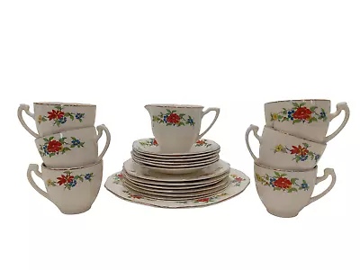 Buy Vintage Alfred Meakin England Tea Set Cups Saucers Plates Milk Jug 19 Pieces • 9.99£