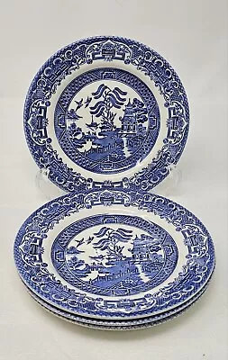Buy 4 English Ironstone Tableware (EIT) Blue Willow Bread & Butter Plates England  • 21.08£