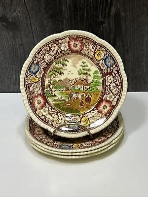 Buy 4 Royal Cauldron NATIVE Bread Butter Side Plates 6.25  Brown Polychrome • 23.49£