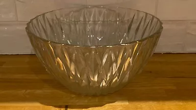 Buy Vintage Heavy Crystal Cut Clear Glass Fruit Bowl Trifle Bowl 2162g • 4.99£