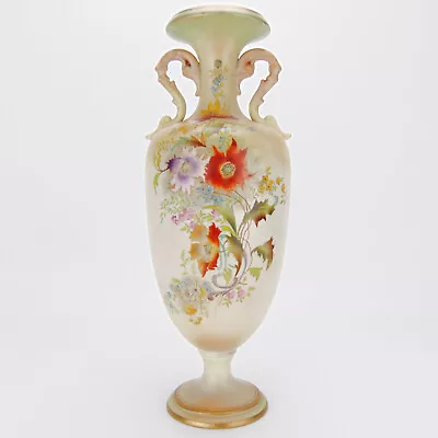 Buy Antique Carlton Ware Vase Blush Ivory Ragged Robin W & R Hand Painted 31cm • 104.99£