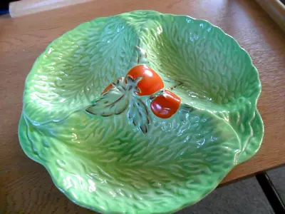 Buy Vintage Beswick Ware Ceramic Lettuce & Tomato Three Section Salad Dish Bowl • 12£
