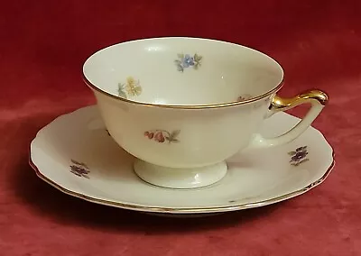 Buy Atq Thomas Bavaria Germany Floral Gold Trim Porcelain Cup & Saucer Set 1939- • 36.94£