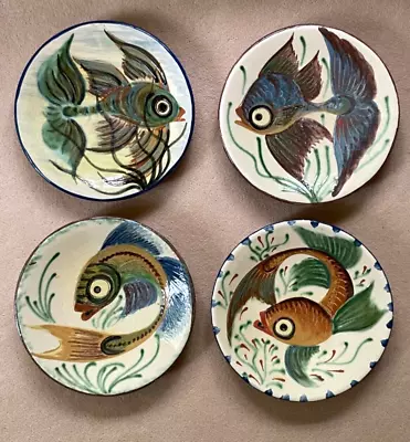 Buy Vintage Puigdemont Spain Wall Plates (x4) Mid Century Approx 24.5cm Wide Signed • 160£